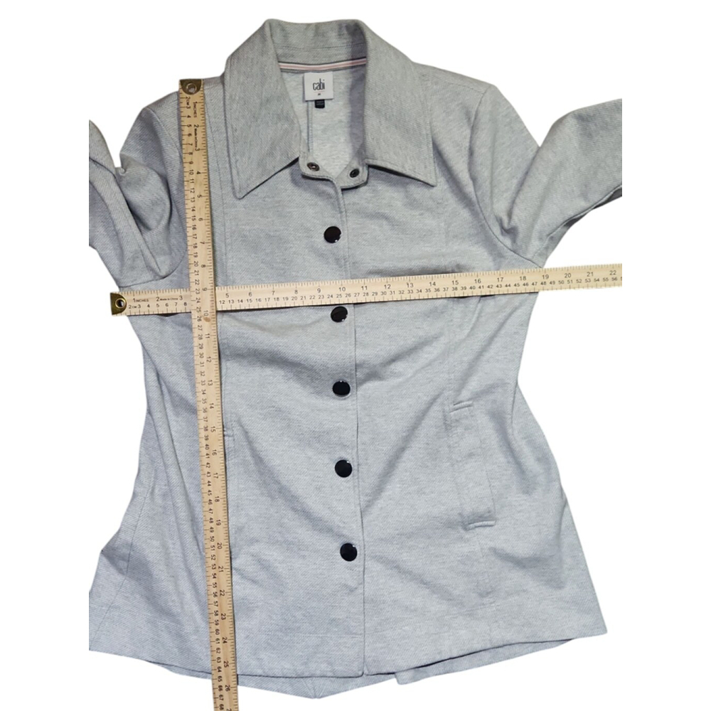 Cabi Gray Button Down Jacket Size Medium - image 6
